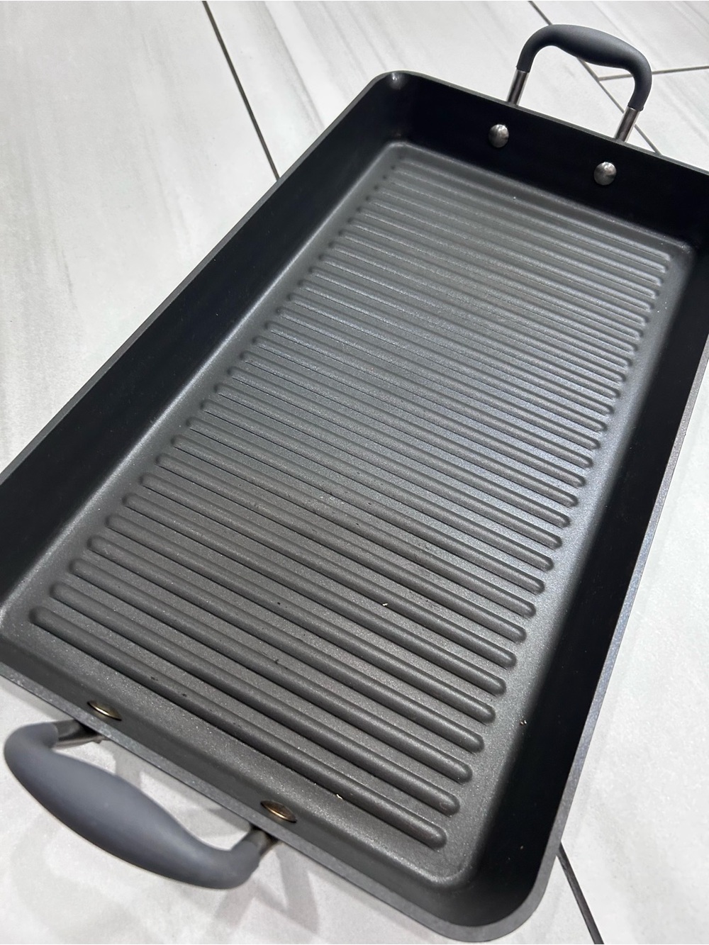 Pampered Chef Grill Pan Dual Burner Double Bacon Burger Panini Press Set 2924 - Picture 3 of 7
